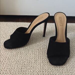 Schutz Black Women's Heeled Sandals